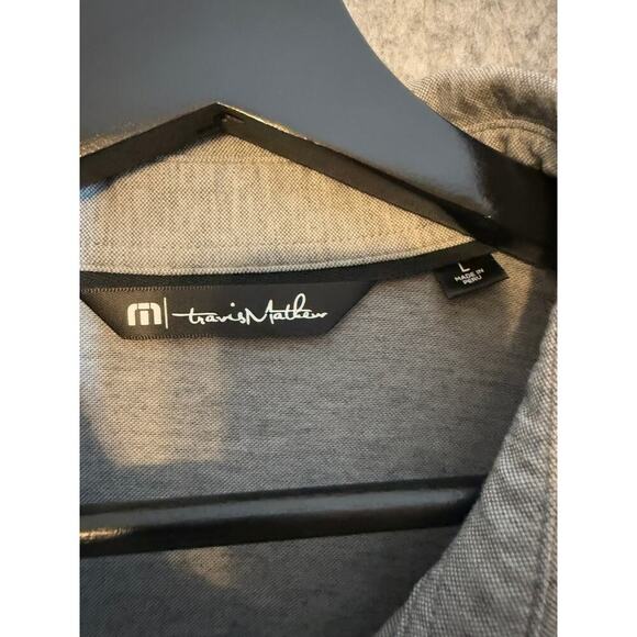 EUC Travis Mathew Silent Nights Large Gray Striped Golf Polo - Picture 6 of 7